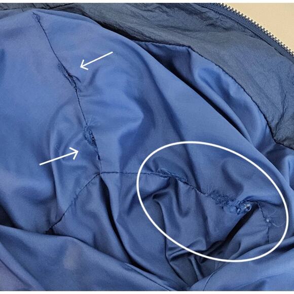 Active Stuff Vintage Blue Maroon Windbreaker Bomber Jacket | M | MINOR FLAWS - Picture 8 of 16